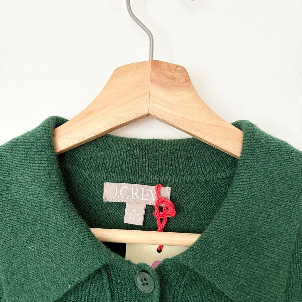 SOLD-J.crew long sleeve wool blend sweater polo - Picture 4 of 6